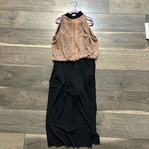 Golden black dance costume adult small